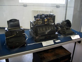 A Lorenz cipher machine, which provided much stronger encryption than the Enigma machine and which therefore required a much more powerful machine to help decipher its messages.