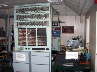 This "Tunny" machine was built to emulate a Lorenz machine. Once Colossus had found the initial pin settings for the message, this machine could be used to decrypt the message.