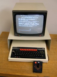 I knew I'd find one of these eventually; a BBC Model B Microcomputer, being use to illustrate analogue to digital conversions.