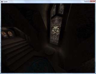 Quake 2 with greyscale lightmaps.