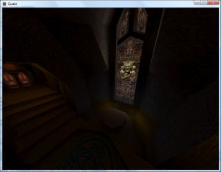 Quake 2 with simulated colour lightmaps - the final R, G and B components are looked up individually from the colour map to retain the software rendering look.