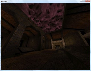 Quake 1 skybox with two-layer clouds.
