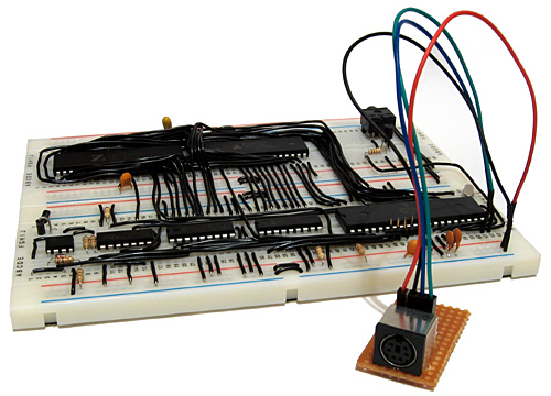 Z80 computer with PS/2 keyboard socket