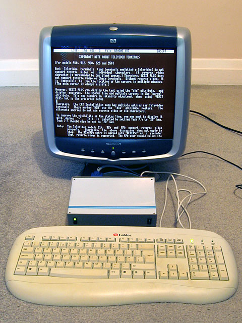 Z80 computer running VEDIT