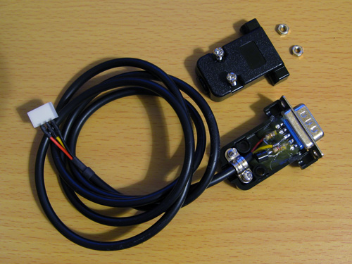 Photo of the assembled 1-Wire interface for the Z88