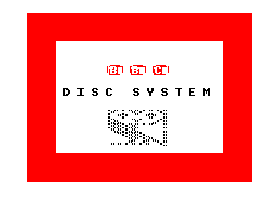 Screenshot showing the BBC Disc System Welcome screen