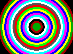 Screenshot showing filled circles