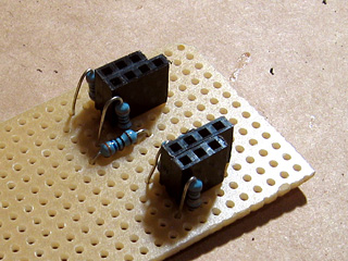 Video amplifier resistors in place