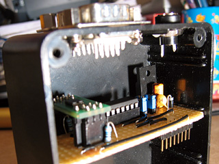 Video amplifier circuit board installed in the enclosure