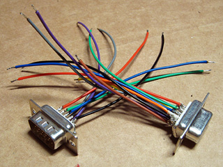 VGA connectors with stranded wires attached