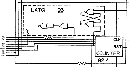 Pinout detail in the patent schematic