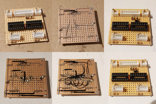 The stages of assembling the circuit