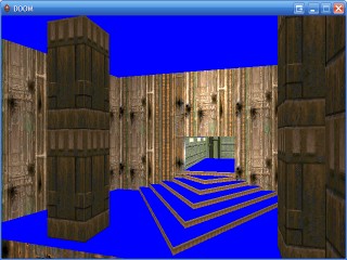 DOOM2's MAP01 with wall textures correctly aligned.