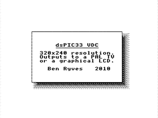 dsPIC33 VDC text output demo
