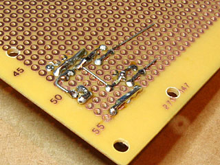 Power supply soldering detail