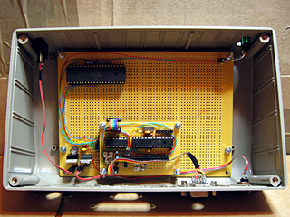 Circuit board mounted inside the case