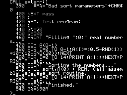 Example of TMS9918A Text output