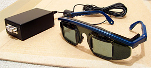 LCD shutter glasses with adaptor