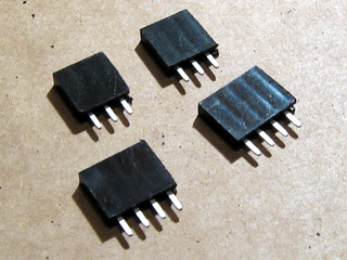 8-way pin socket cut in two and neatened up