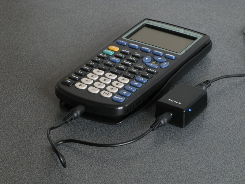 TIWiFiModem connected to a TI-83 Plus calculator