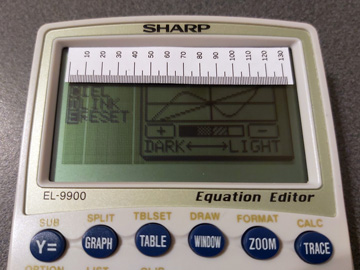Photo of measuring the column number of missing columns on the EL-9900 calculator