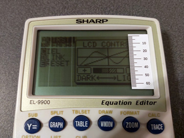 Photo of measuring the column number of missing rows on the EL-9900 calculator