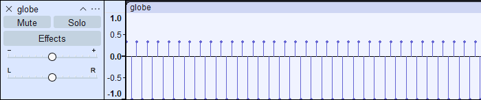 Screenshot of Audacity showing the pilot tone of the recorded file