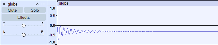 Screenshot of Audacity showing the pilot signal disappearing when being resampled.