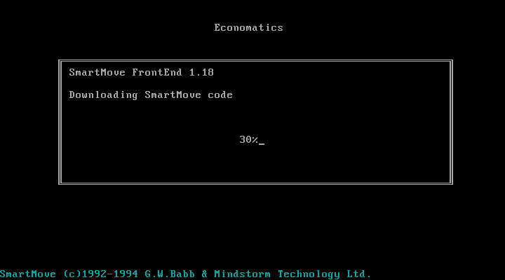 Screenshot of SmartMove downloading progress dialog