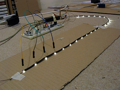 LED jig made from cardboard