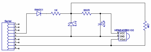 Infra-red receiver module schematic