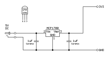 Power supply circuit for TI WiFi Modem using MCP1700 regulator